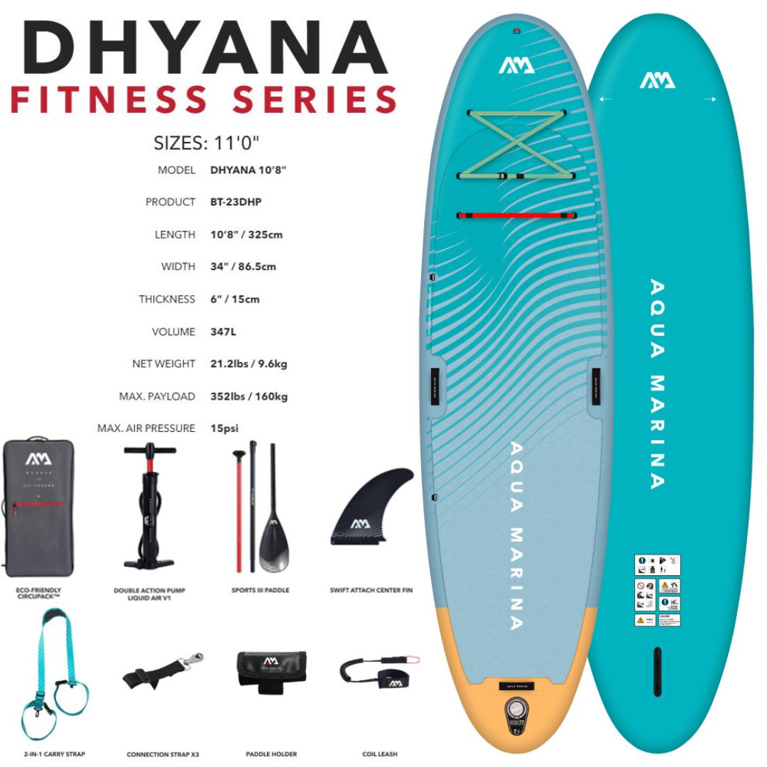 2023 Aqua Marina DHYANA FITNESS YOGA 11'0" 325cm SUP Inflatable Standup board 28GOODS