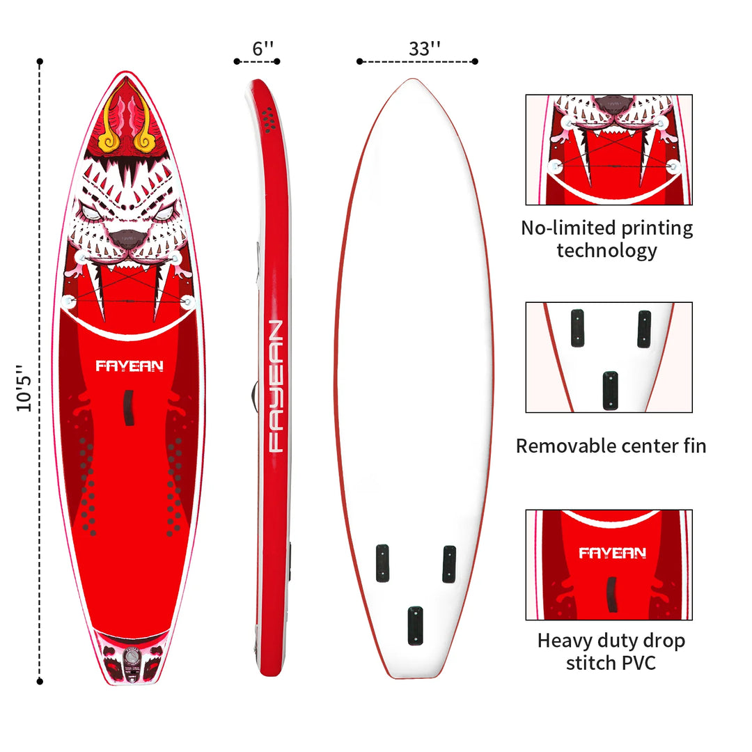 Tiger red 10‘9‘’ Paddle Board 28GOODS