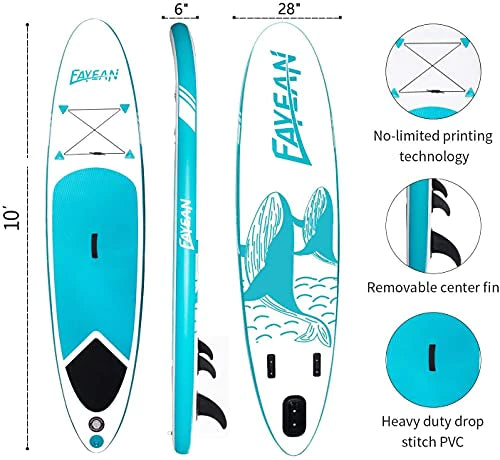 Whale Blue 10' x 28"x 6" Paddle Board 28GOODS