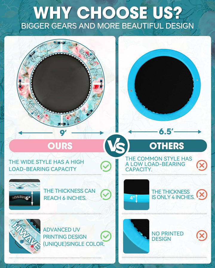 HIWAVE Inflatable Water Hammock Inflatable Floating Dock 9'