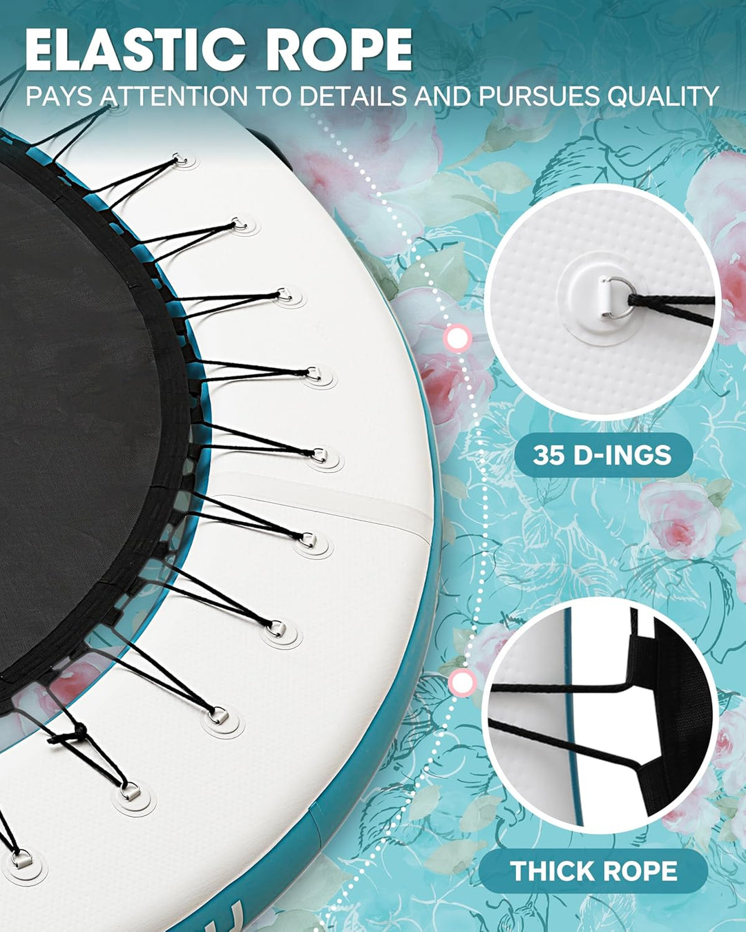 HIWAVE Inflatable Water Hammock Inflatable Floating Dock 9'