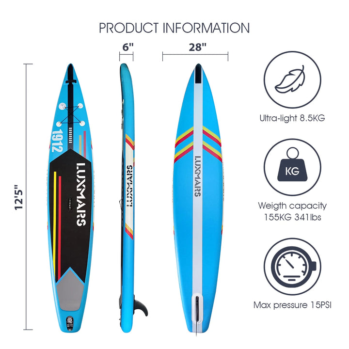 Luxmars Racing Paddle 12'5"×28"×6" Lightweight Paddle Board 28GOODS