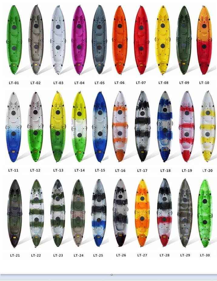 370cm 12ft Sit on Top Kayak Boat with 2 Paddles 2 Seat sets 28GOODS