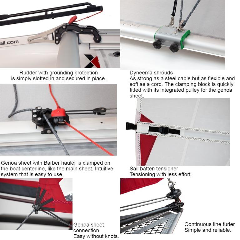 XCAT Sail Mobile sailing catamaran Boat weight only 75 kg 28GOODS