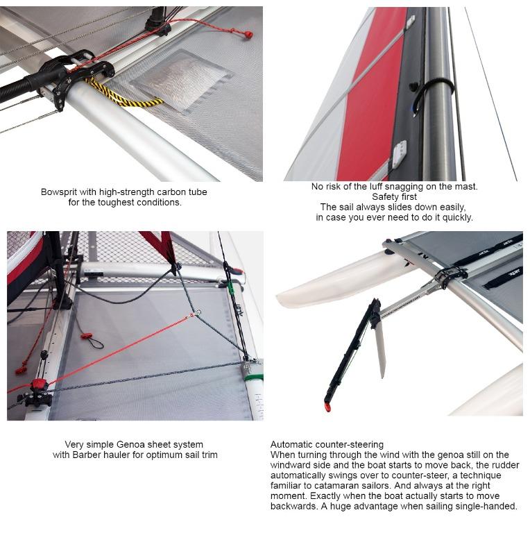 XCAT Sail Mobile sailing catamaran Boat weight only 75 kg 28GOODS